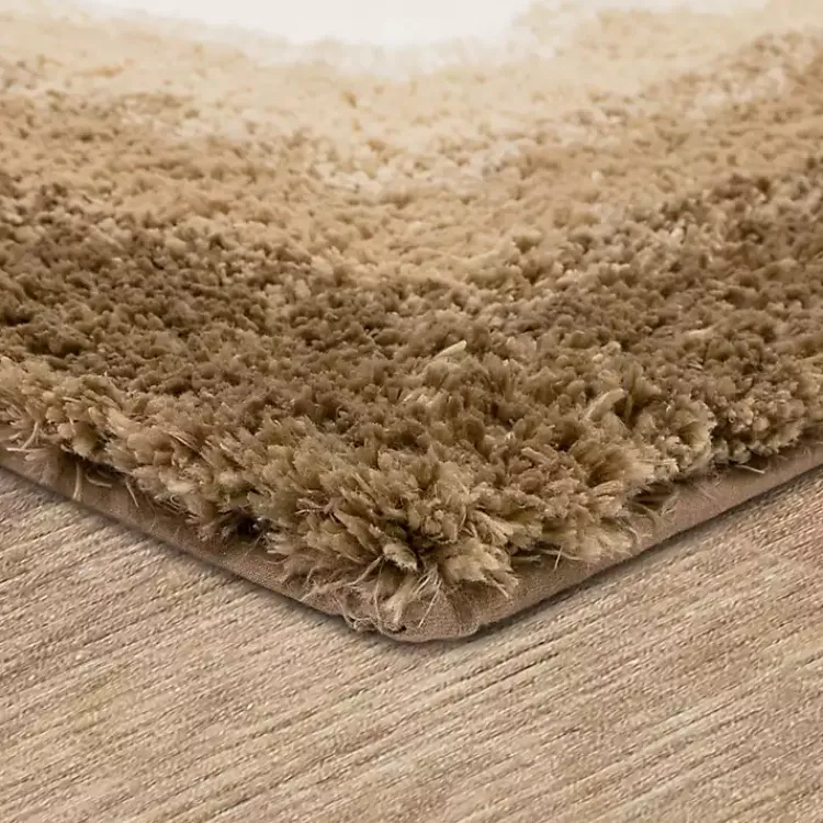 Kirklands Home Bathroom Rugs|Ombre Border Bath Mat, 2x4 Brown