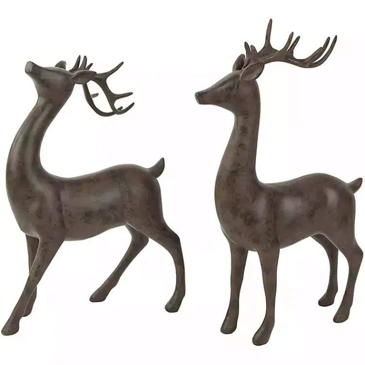 Outlet Reindeer Figurines, Set of 2 Christmas Decorations