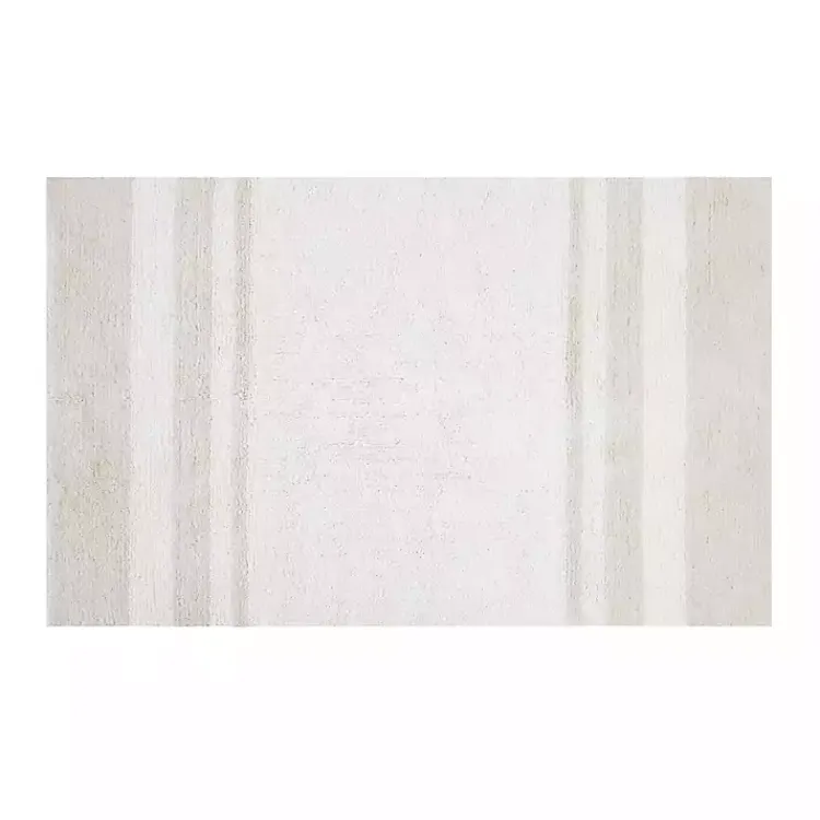 Kirklands Home Bathroom Rugs|Stripe Reversible Bath Mat, 30 in. Brown