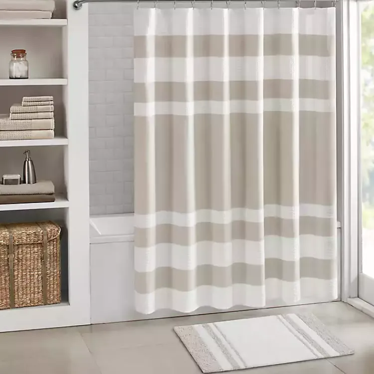 Kirklands Home Bathroom Rugs|Stripe Reversible Bath Mat, 30 in. Brown