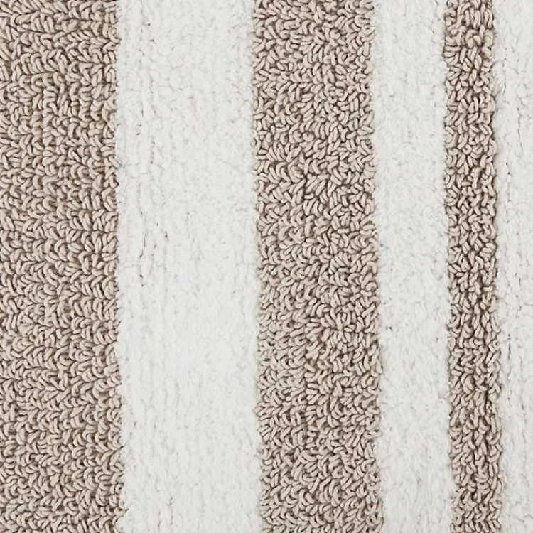 Kirklands Home Bathroom Rugs|Stripe Reversible Bath Mat, 30 in. Brown