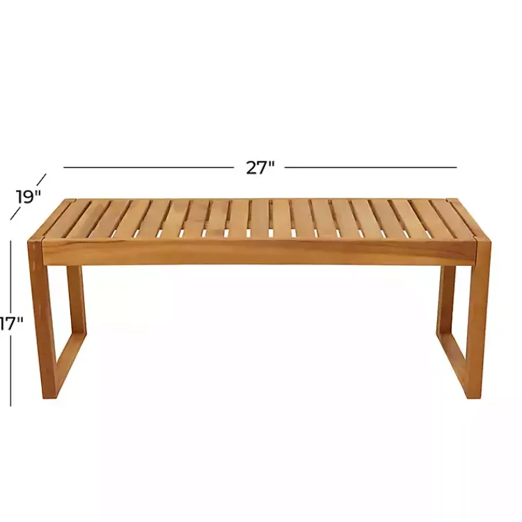 Kirklands Home Outdoor Tables|Teak Wood Slatted Outdoor Coffee Table Brown