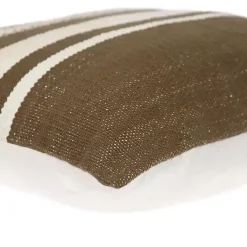 Outlet Brown Transitional Stripe Pillow Pillows