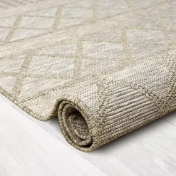 Kirklands Home Outdoor Rugs|Transitional Stripes Indoor/Outdoor Rug, 5x7 Brown