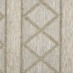 Kirklands Home Outdoor Rugs|Transitional Stripes Indoor/Outdoor Rug, 5x7 Brown