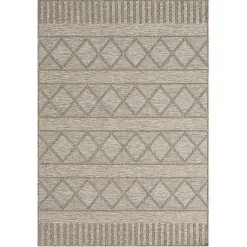 Kirklands Home Outdoor Rugs|Brown Transitional Stripes Outdoor Rug, 8x10