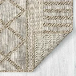 Kirklands Home Outdoor Rugs|Brown Transitional Stripes Outdoor Rug, 8x10