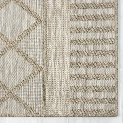 Kirklands Home Outdoor Rugs|Brown Transitional Stripes Outdoor Rug, 8x10