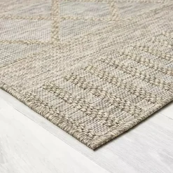 Kirklands Home Outdoor Rugs|Brown Transitional Stripes Outdoor Rug, 8x10