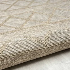 Kirklands Home Outdoor Rugs|Brown Transitional Stripes Outdoor Rug, 8x10