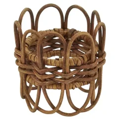 Kirklands Home Table Linens|Twisted Rattan Napkin Rings, Set of 4 Brown