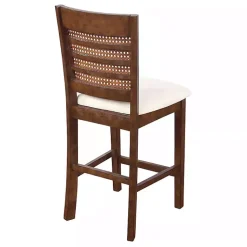 Kirklands Home Bar Stools & Counter Height Stools|Brown Wilbur Cane Back Counter Stools, Set of 2
