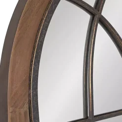 Kirklands Home Decorative Mirrors|Windowpane Arch Nala Mirror Brown