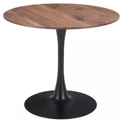 Kirklands Home Dining Tables|Brown Wood and Black Metal Bistro Dining Table