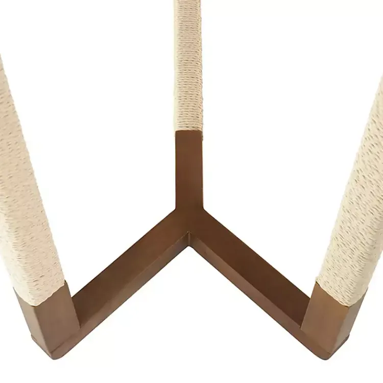 Kirklands Home Console Tables|Wood and Rope Geometric Console Table Brown