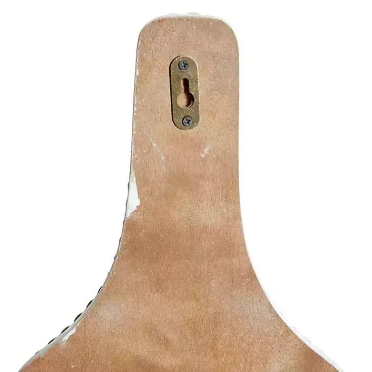 Kirklands Home Wall Storage|Brown Wood Bottle Frame Metal Bracket Wine Holder