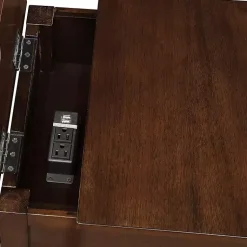 Kirklands Home Accent & End Tables|Wood Charging Traditional Accent Table Brown