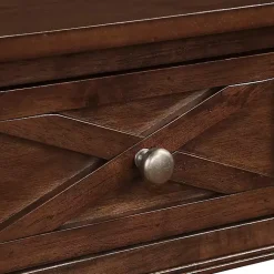 Kirklands Home Accent & End Tables|Wood Charging Traditional Accent Table Brown