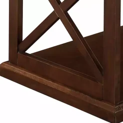 Kirklands Home Coffee Tables|Wood Double X Sides Coffee Table Brown