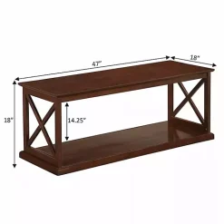 Kirklands Home Coffee Tables|Wood Double X Sides Coffee Table Brown