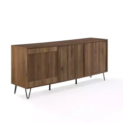 Kirklands Home Tv Stands & Media Consoles|Wood Hairpin Legs Media Cabinet Brown