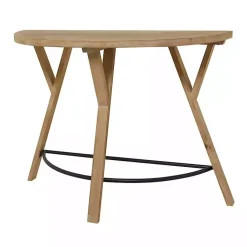 Kirklands Home Console Tables|Wood Half Round Console Table Brown