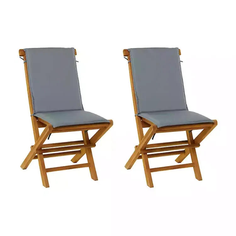 Kirklands Home Outdoor Dining|Wood Outdoor Folding Dining Chairs, Set of 2 Brown