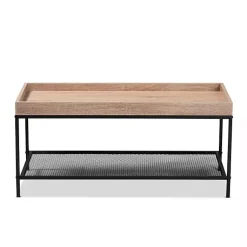 Kirklands Home Coffee Tables|Wood Raised Edge Coffee Table Brown