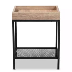 Kirklands Home Accent & End Tables|Wood Raised Edge Side Table Brown