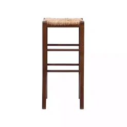 Kirklands Home Bar Stools & Counter Height Stools|Wood Seagrass Backless 2-pc. Bar Stool Set Brown
