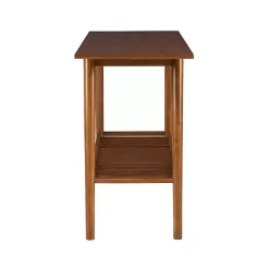 Kirklands Home Console Tables|Wood Slatted Bottom Shelf Console Table Brown