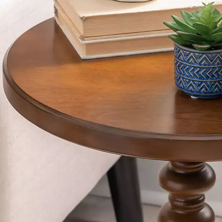 Kirklands Home Accent & End Tables|Wood Spindle Side Table Brown