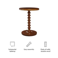 Kirklands Home Accent & End Tables|Wood Spindle Side Table Brown