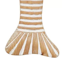 Kirklands Home Wall Plaques|Wood Striped Fish Wall Plaques, Set of 2 Brown