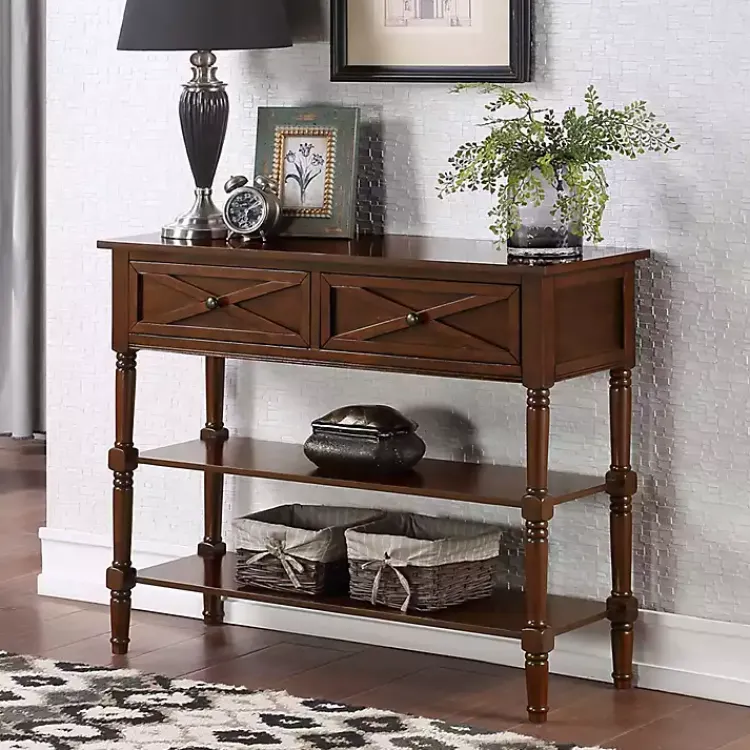 Kirklands Home Console Tables|Wood Traditional Console Table Brown