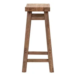 Kirklands Home Bar Stools & Counter Height Stools|Wooden Saddle Seat Counter Stool Brown