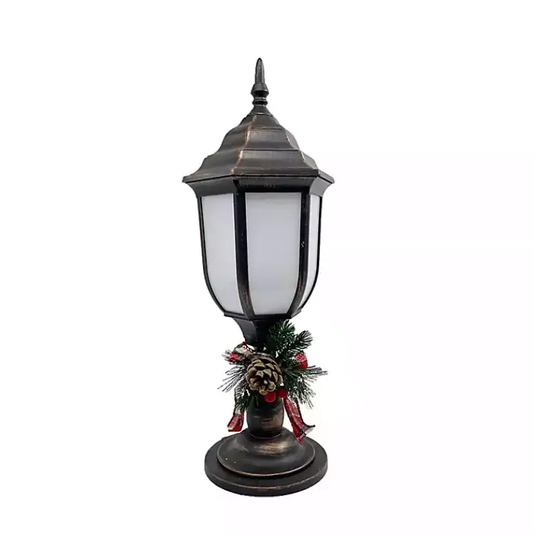 Discount Brushed Bronze Fireglow Lamp Post Christmas Decorations
