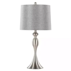 Kirklands Home Table Lamps|Brushed Nickel Ashley Table Lamps, Set of 2