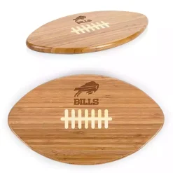 Kirklands Home Serving & Entertaining|Buffalo Bills Bamboo Football Cutting Board Tan