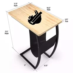 Kirklands Home Accent & End Tables|Buffalo Bills Wood C-Table Tan