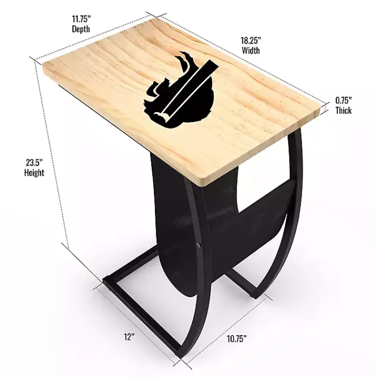 Kirklands Home Accent & End Tables|Buffalo Bills Wood C-Table Tan