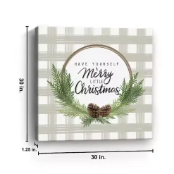 Buffalo Check Christmas Canvas Print, 30x30 in. Christmas Art & Wall Decor