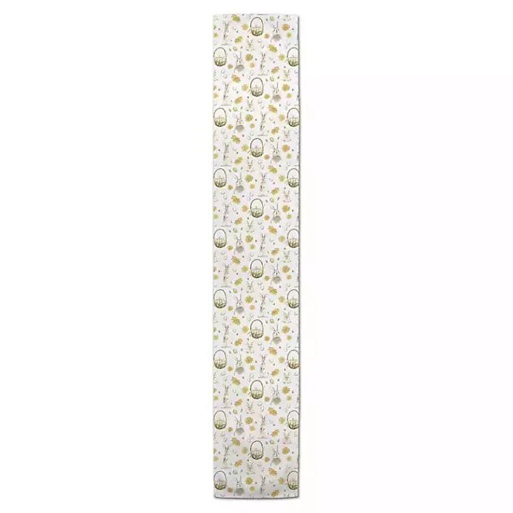 New Bunnies and Baskets Easter Table Runner, 90 in. Easter Decorations