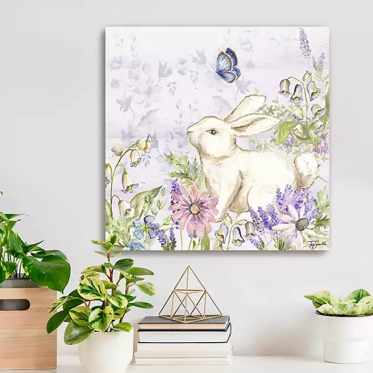 Online Bunny Butterfly Trail II Canvas Art Print Easter Decorations