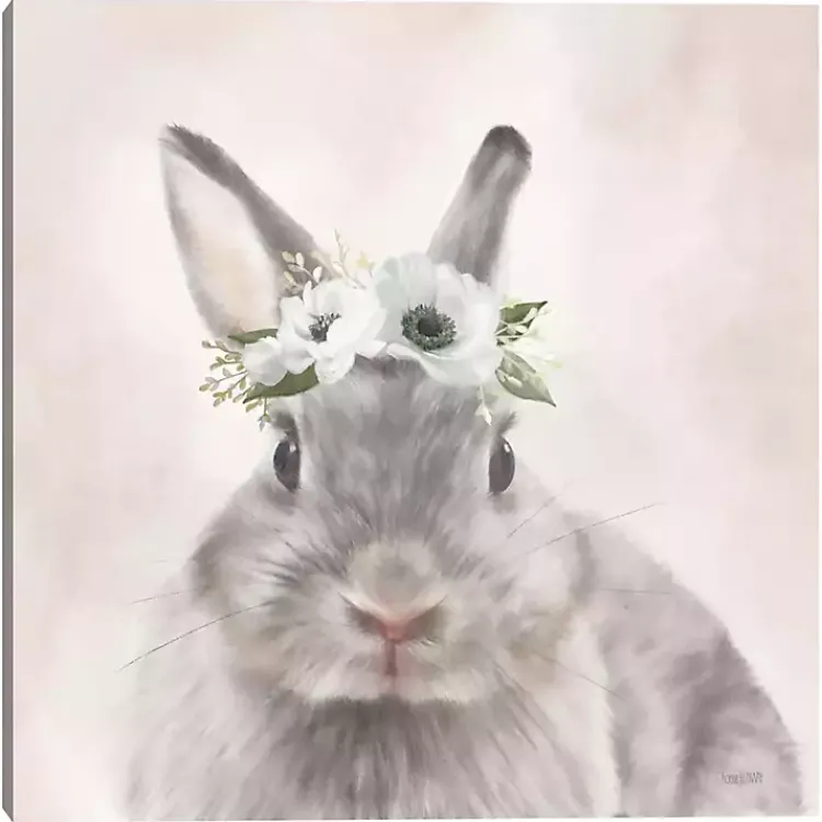 Sale Bunny Flower Crown Easter Canvas Wall Art Easter Decorations