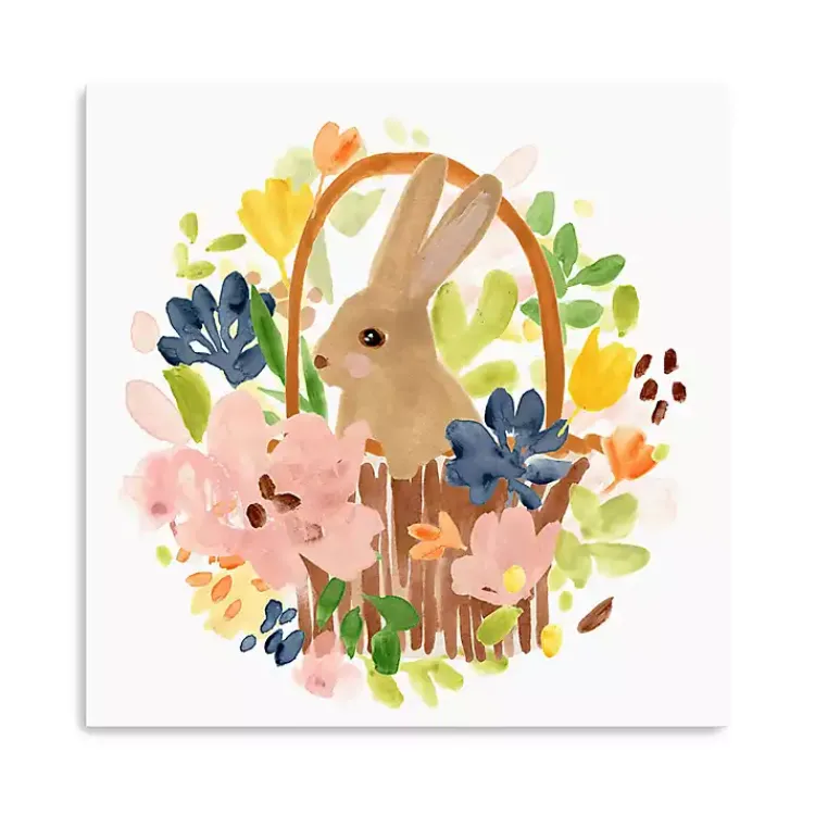 New Bunny Meadow Scene Canvas Art Print Easter Decorations