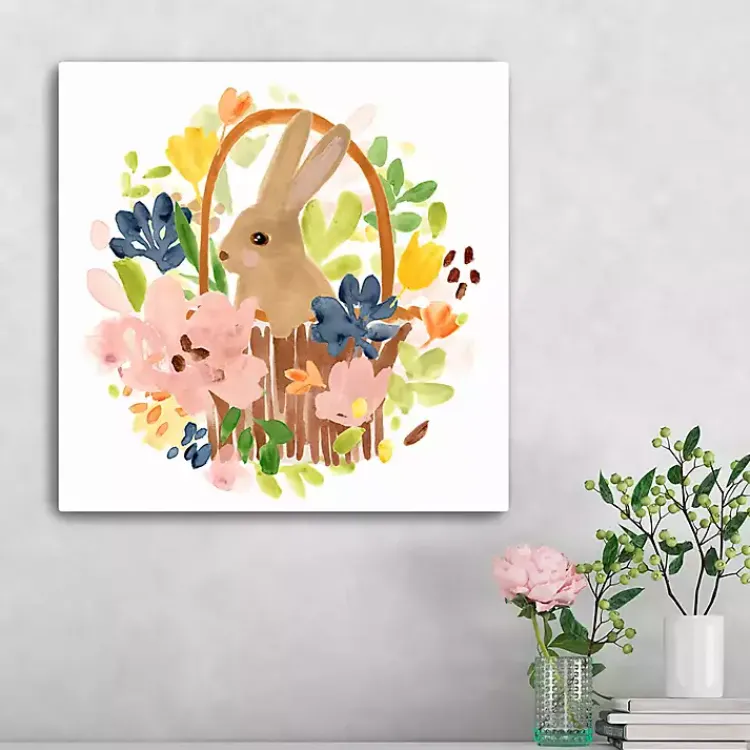 New Bunny Meadow Scene Canvas Art Print Easter Decorations