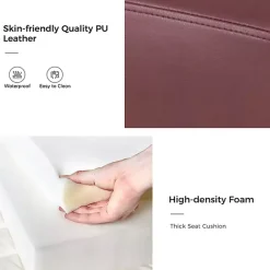 Kirklands Home Accent Chairs|Burgundy Faux Leather Accent Chair Red