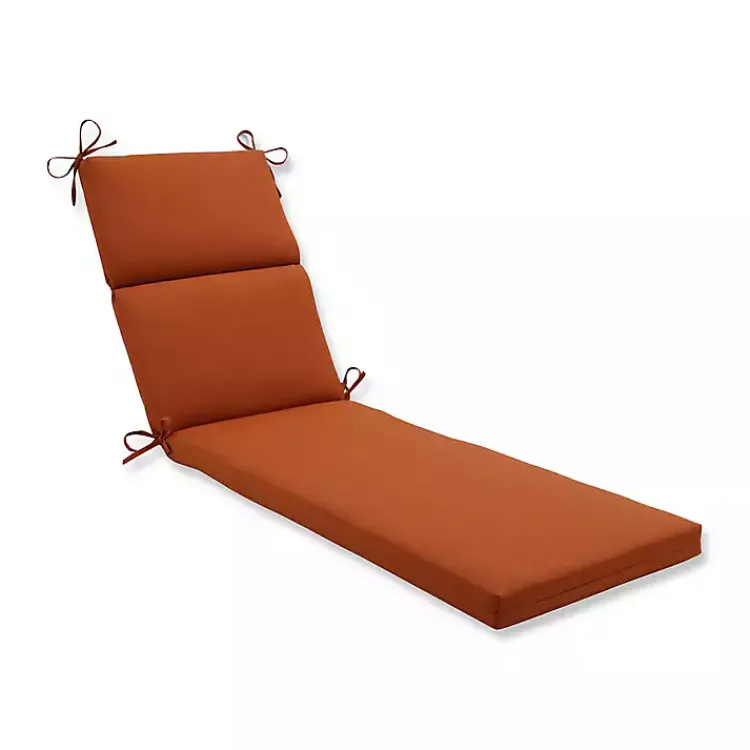 Kirklands Home Outdoor Cushions & Pillows|Burnt Outdoor Chaise Cushion Orange