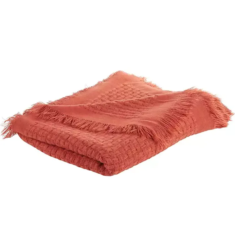 Online Burnt Waffle Weave Throw Blanket Blankets & Throws